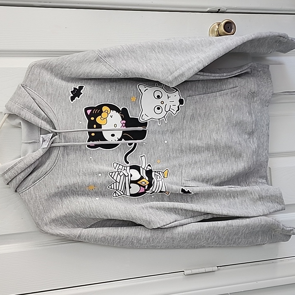 Hello Kitty Halloween-Themed Grey Hoodie & Sweats Set